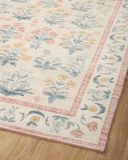 Rifle Paper Co Eden Mughal Rose Blush 5'-0" x 7'-6" Area Rug