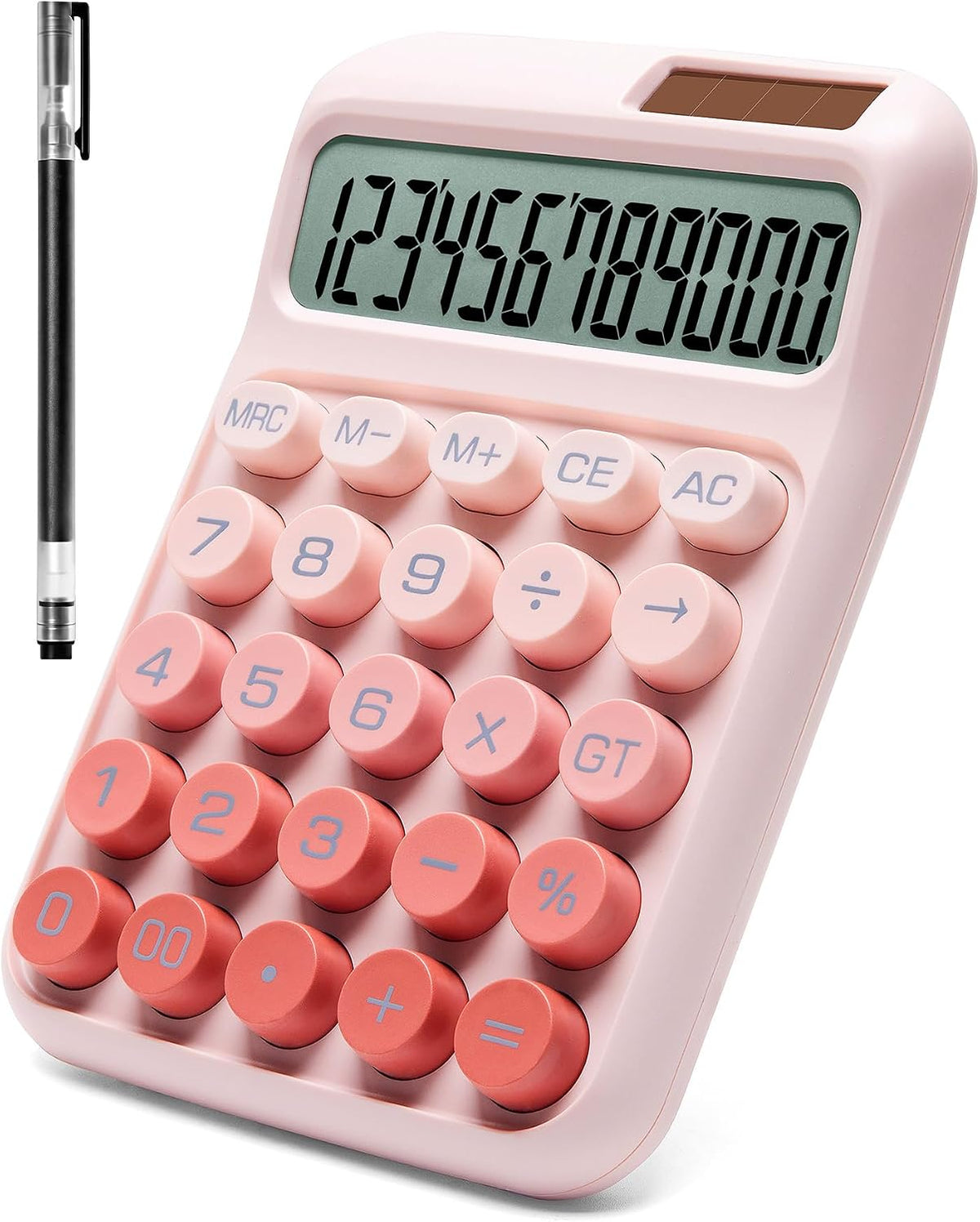 Desk Calculator, 12-Digit Large LCD Display, Big Buttons with% Key