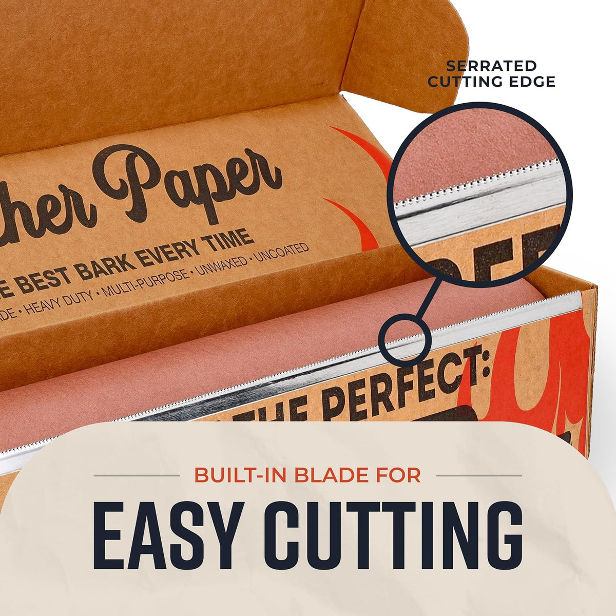 Pink Butcher Paper Roll with Dispenser Box, 18" x 175' (2100”) Food-Grade Peach Butcher Paper for Smoker, BBQ, Grilling, Smoking Meat - USA Made - Unbleached, Uncoated and Unwaxed