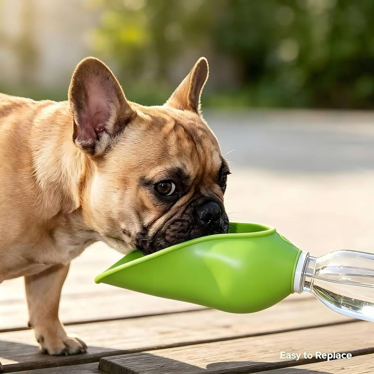 2PCS Dog Water Bottle Adapter Portable Silicone Dog Water Dispenser for Standard Water Bottles Leak Proof Outdoor Foldable Pet Water Feeder Bowl Dog Cat Walking Hiking Travel (Pink+Green)