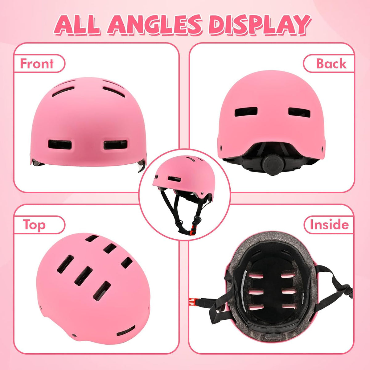 Adjustable Kids Bike Helmet for Boys Girls Youth, Kids Protective Helmets for Multi-Sports Skateboard Scooter Bicycle Cycling Skating
