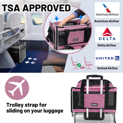 Top-Expandable Cat Carrier 18x11x11, United Delta American Airline Approved