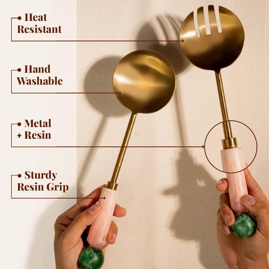 Resin Metal Salad Servers, Salad Hands, Fruit - (12 X 3")