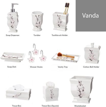 Vanda Shower Curtain Hooks Decorative | Set of 12