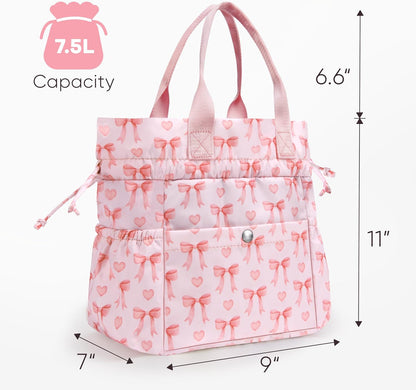 Lunch Bag Women Insulated Lunch Box with Water Bottle Holder