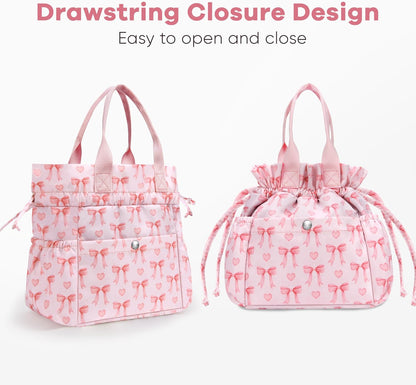Lunch Bag Women Insulated Lunch Box with Water Bottle Holder