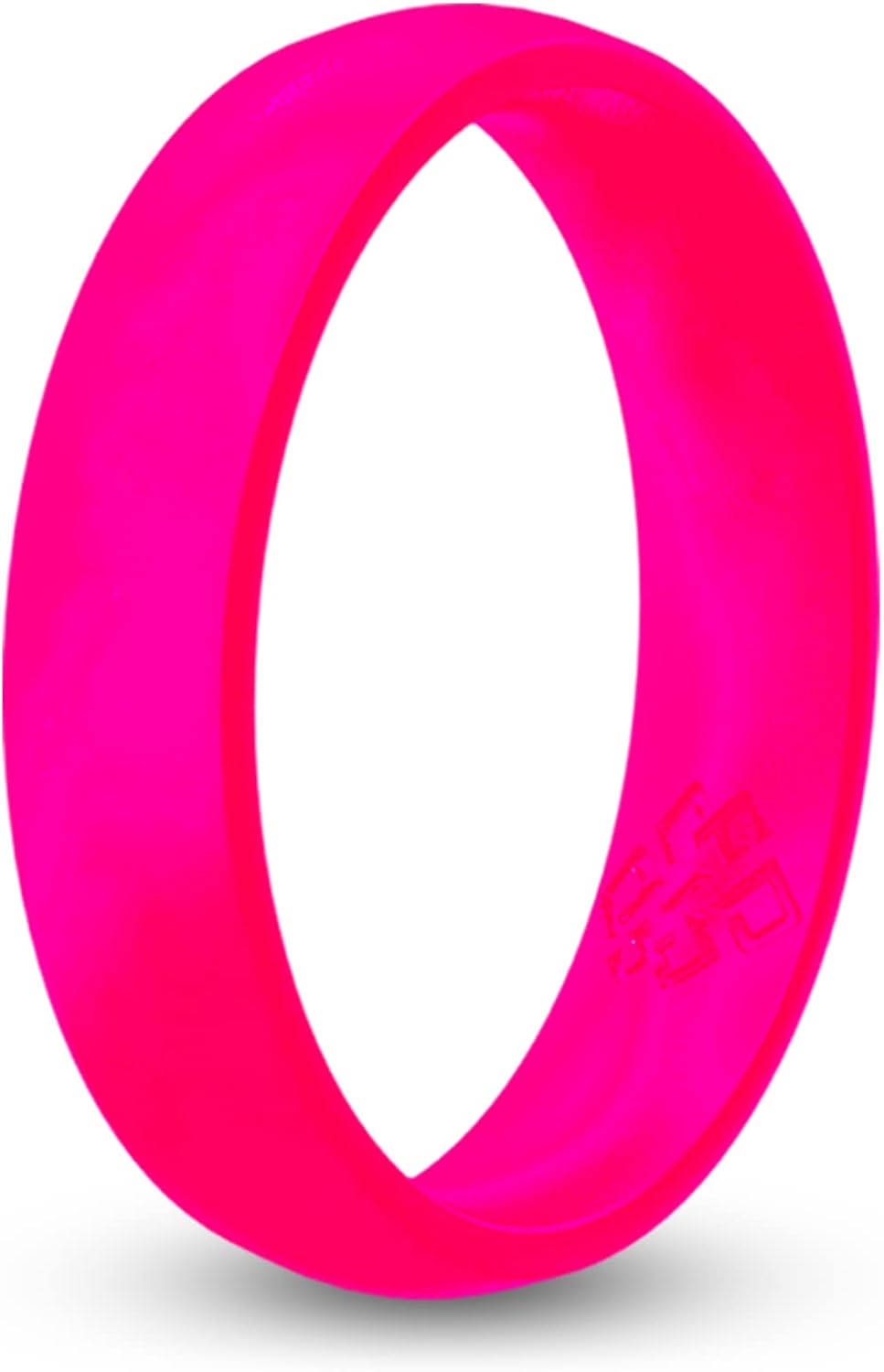Silicone Rings for Women Rainbow Neon Pink Yellow Orange – Bright Camo Rubber Wedding Band – Gym Workout Pilates Yoga Ring for Her