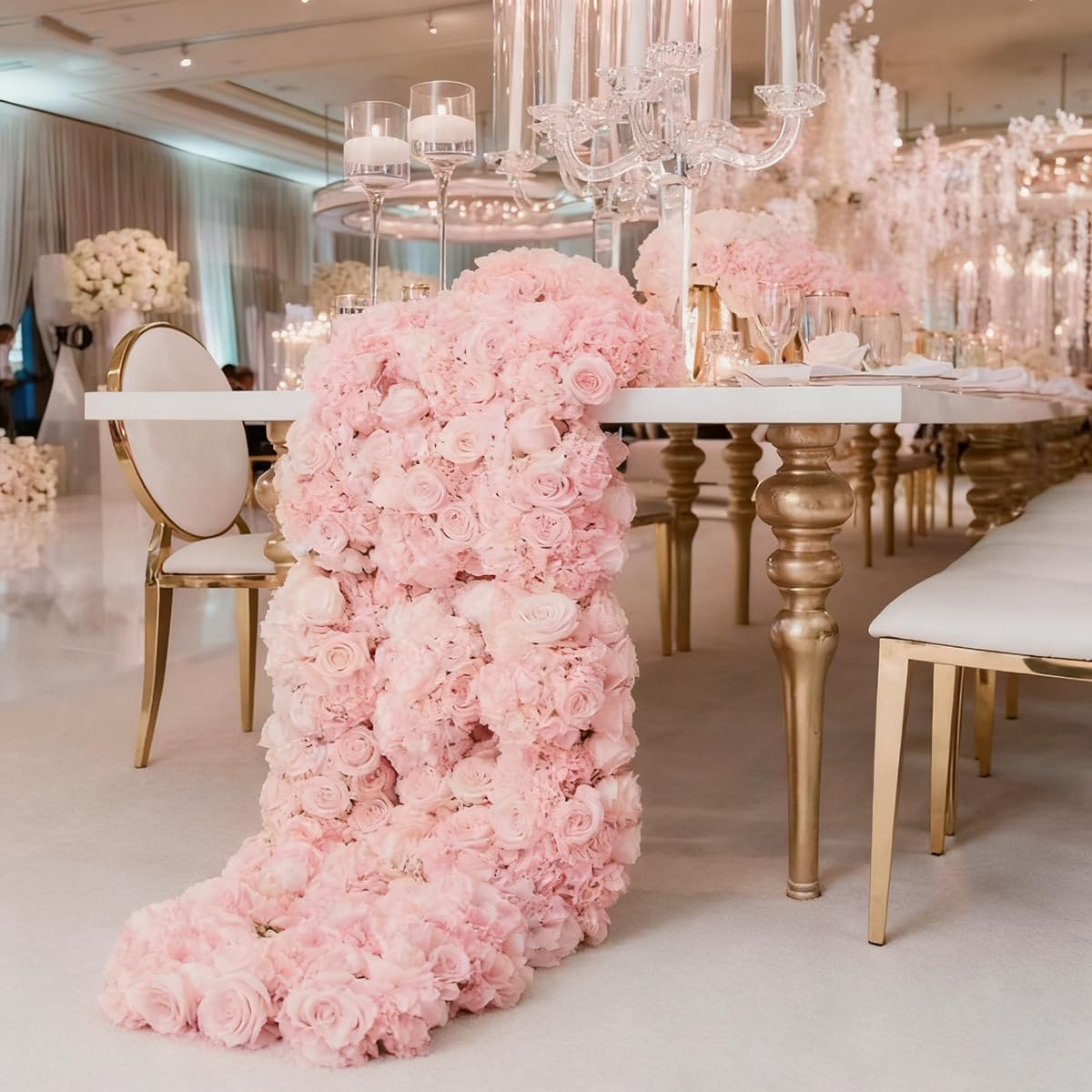 Artificial Flowers 20pcs Artificial Hydrangea Flowers Silk Hydrangea Heads with Stems Fake Flowers Arrangements for Wedding Centerpieces, Home, Garden, Baby Shower, Party Decoration (20, Peach)