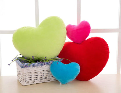 Plush Pillow Heart Shape Cushion Fluffy Throw Pillows Decorative Back Cushions for Friends Valentine's Day (Light Pink)