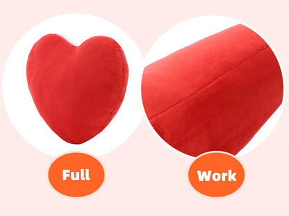 Plush Pillow Heart Shape Cushion Fluffy Throw Pillows Decorative Back Cushions for Friends Valentine's Day (Light Pink)