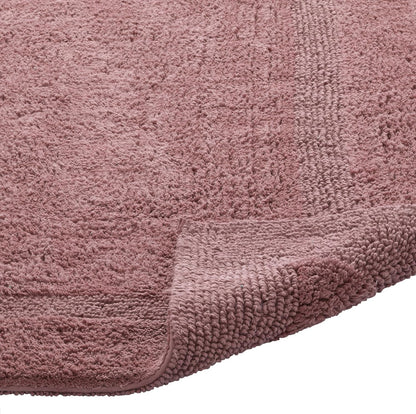 30-inch Round Luxury Bath Rugs 100% Cotton Machine Washable Water Absorbent Reversible Soft, Mat for Bathroom Floor Décor, Shower, Diameter Oeko-Tex Certified Pink Lux Collection