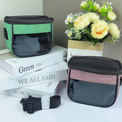 Small Pet Carrier Bag - Single - Shoulder Outdoor Carrier for Hamsters, Sugar Gliders & Flying Squirrels Portable Small Pet Travel Bag (Pink)