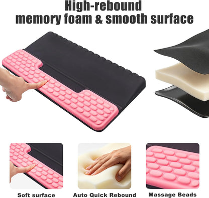 Keyboard Stand with Wrist Rest,Ergonomic Wrist Pad Memory Foam