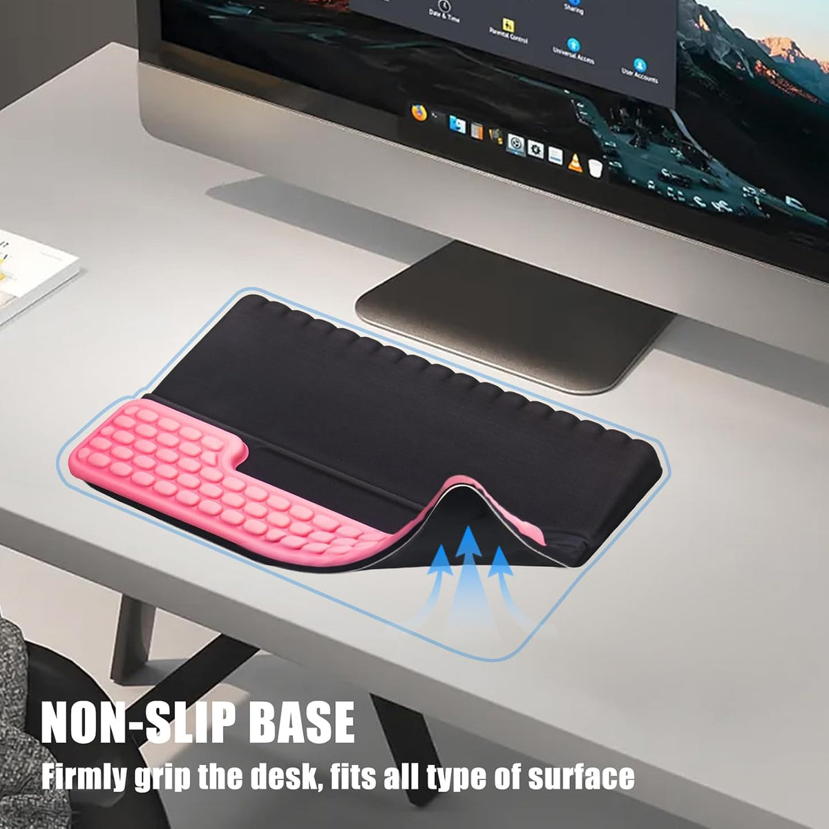 Keyboard Stand with Wrist Rest,Ergonomic Wrist Pad Memory Foam