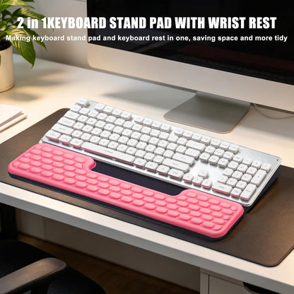 Keyboard Stand with Wrist Rest,Ergonomic Wrist Pad Memory Foam