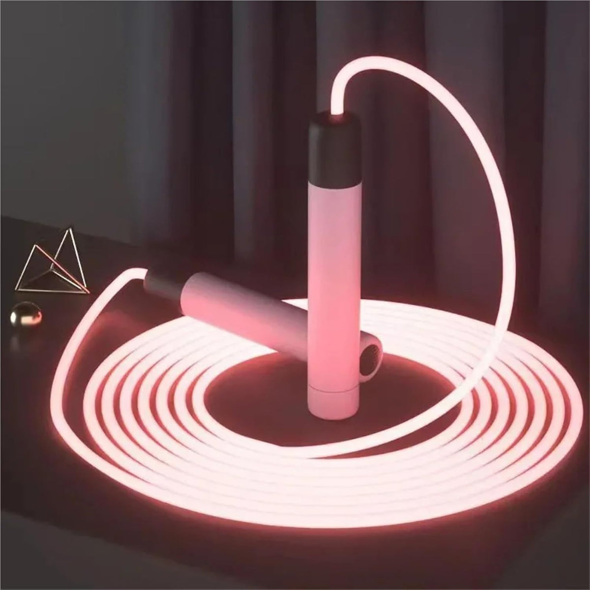 LED Night Glow Jump Ropes Glowing Skipping Rope for Adjustable Adults Portable Training Sports Fitness Equipment