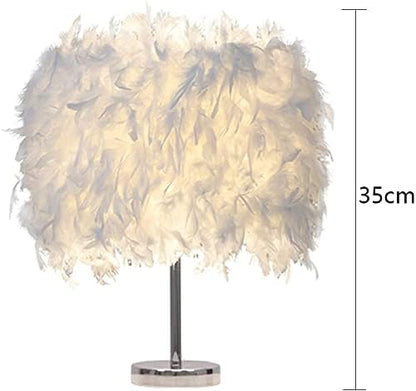 Table Lamp, Modern Elegant Bedside Table Light Bedroom Desk Night Light Lampshade for Living Room Wedding Room Reading Sitting Room Decorations (Pink)