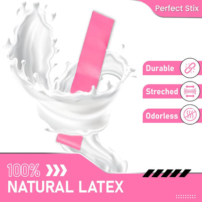 Peak Performance Resistance Loop Exercise Bands with Workout Videos. 5 PCs Latex Exercise Bands. 5 Bands All Pink Elastic Bands with Pink Carrying Bag.Includes Video demonstrations