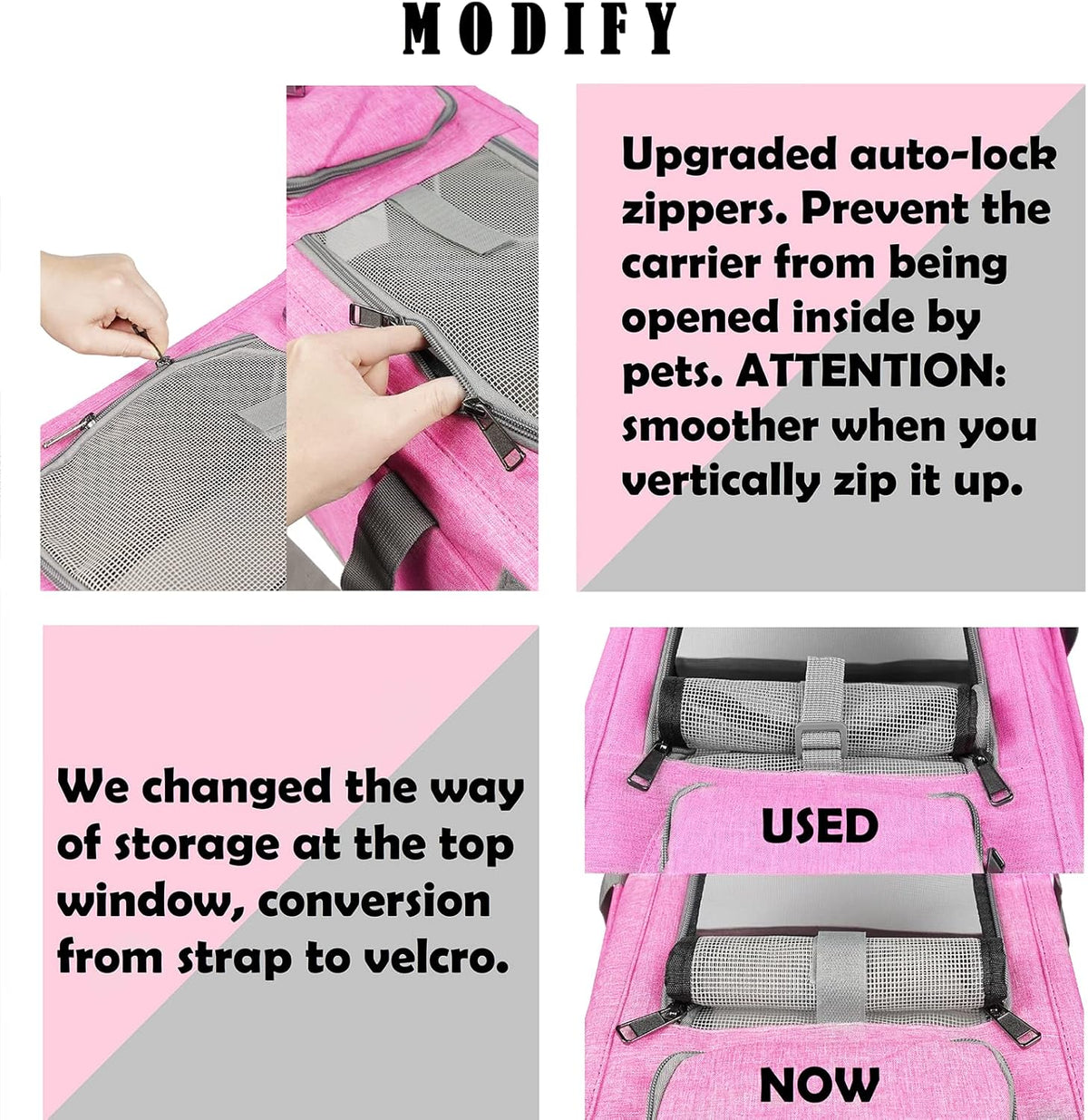 Pet Carrier for Large and Medium Cat, Soft-Sided Pet Crate for Puppy