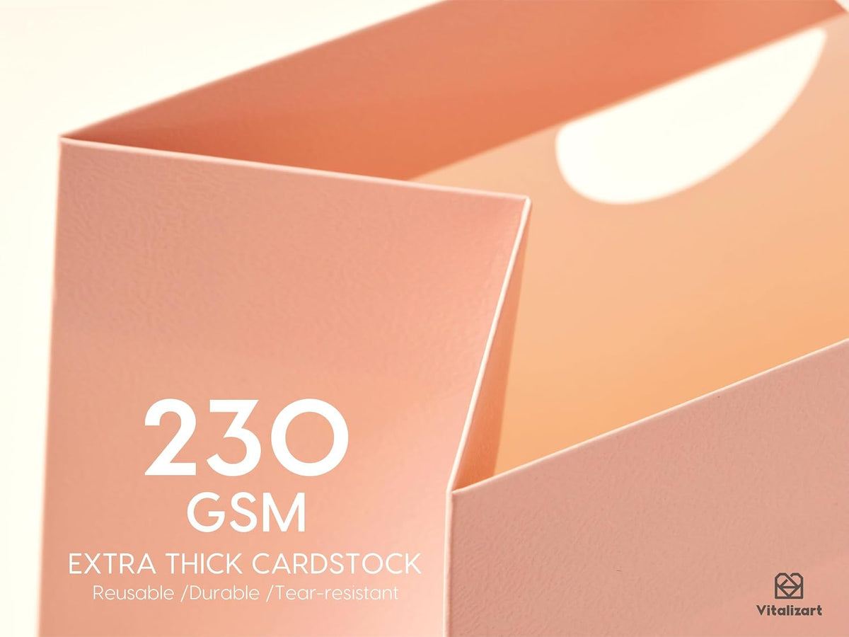 Paper Gift Bags With Ribbon Handles Small Pink Bulk Pack
