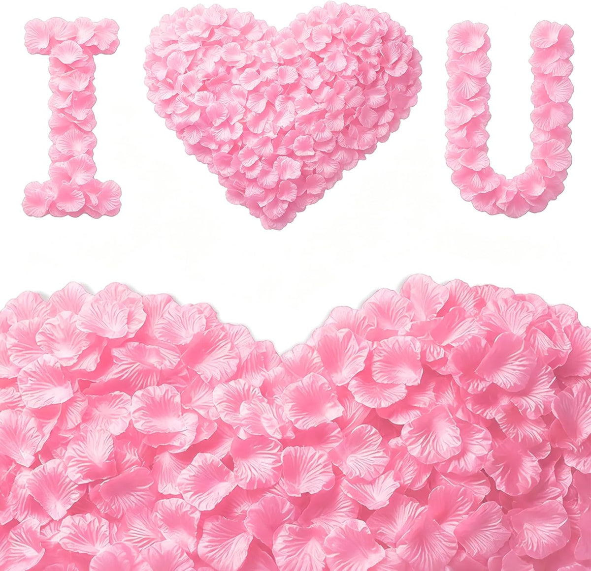 2400 Pink Rose Petals,Artificial Roses Petals for Valentines Day,Romantic Night,Wedding - Fake Roses Flower Petals for Party,Anniversary Decorations