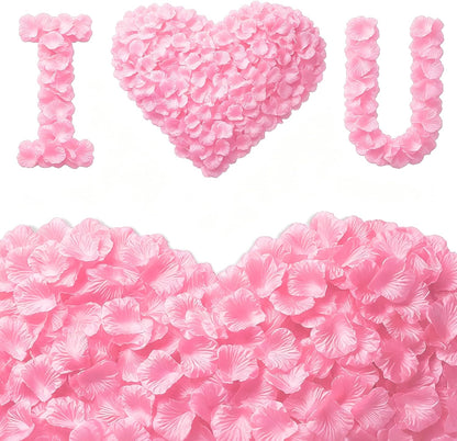 2400 Pink Rose Petals,Artificial Roses Petals for Valentines Day,Romantic Night,Wedding - Fake Roses Flower Petals for Party,Anniversary Decorations