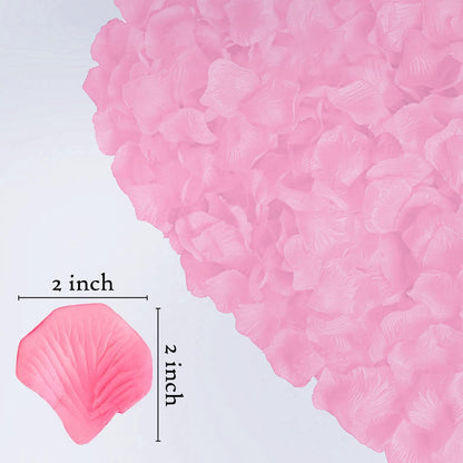 2400 Pink Rose Petals,Artificial Roses Petals for Valentines Day,Romantic Night,Wedding - Fake Roses Flower Petals for Party,Anniversary Decorations