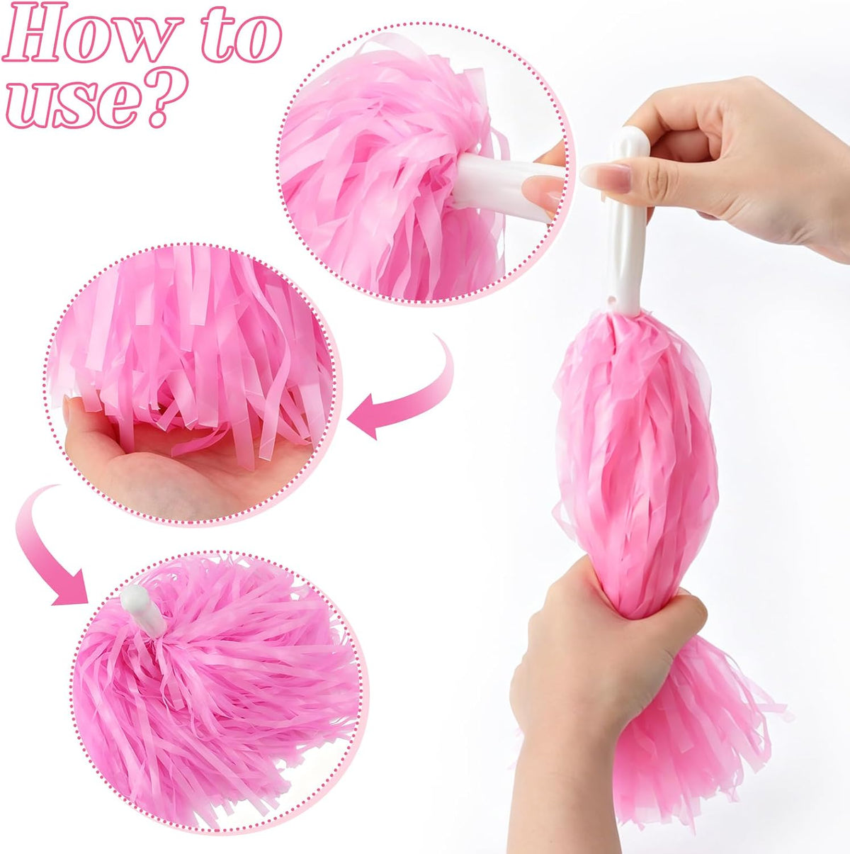 12PCS/24PCS Pom Poms Cheerleading Pom Poms Bulk
