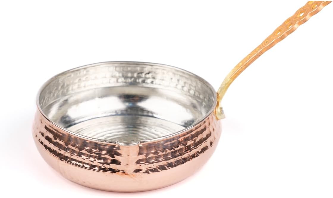 Copper Handle Saucepan 12cm Induction Compatible Pink Color - Copper