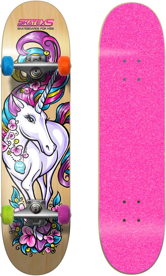 SkateXS Beginner Unicorn Girls Skateboard