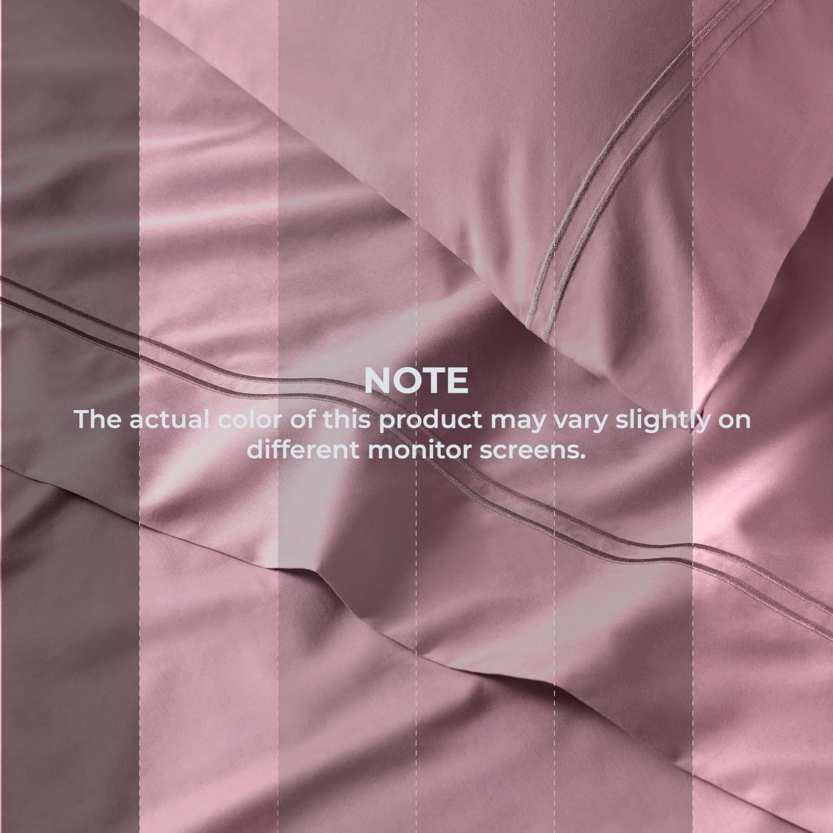 Queen Size Sheet Set, 500 TC Single-Ply Cotton Sateen, 4-Piece, Blush