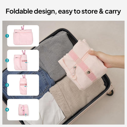 Foldable Tote Bag for Women with Yoga Mat Holder,Travel Tote Bag with Water Bottle Pocket,Lightweight Workout Gym Bag