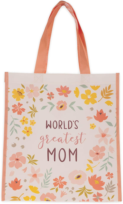 Shopping Tote Bag: World's Greatest Mom (14.3" x 12.6" x 7")