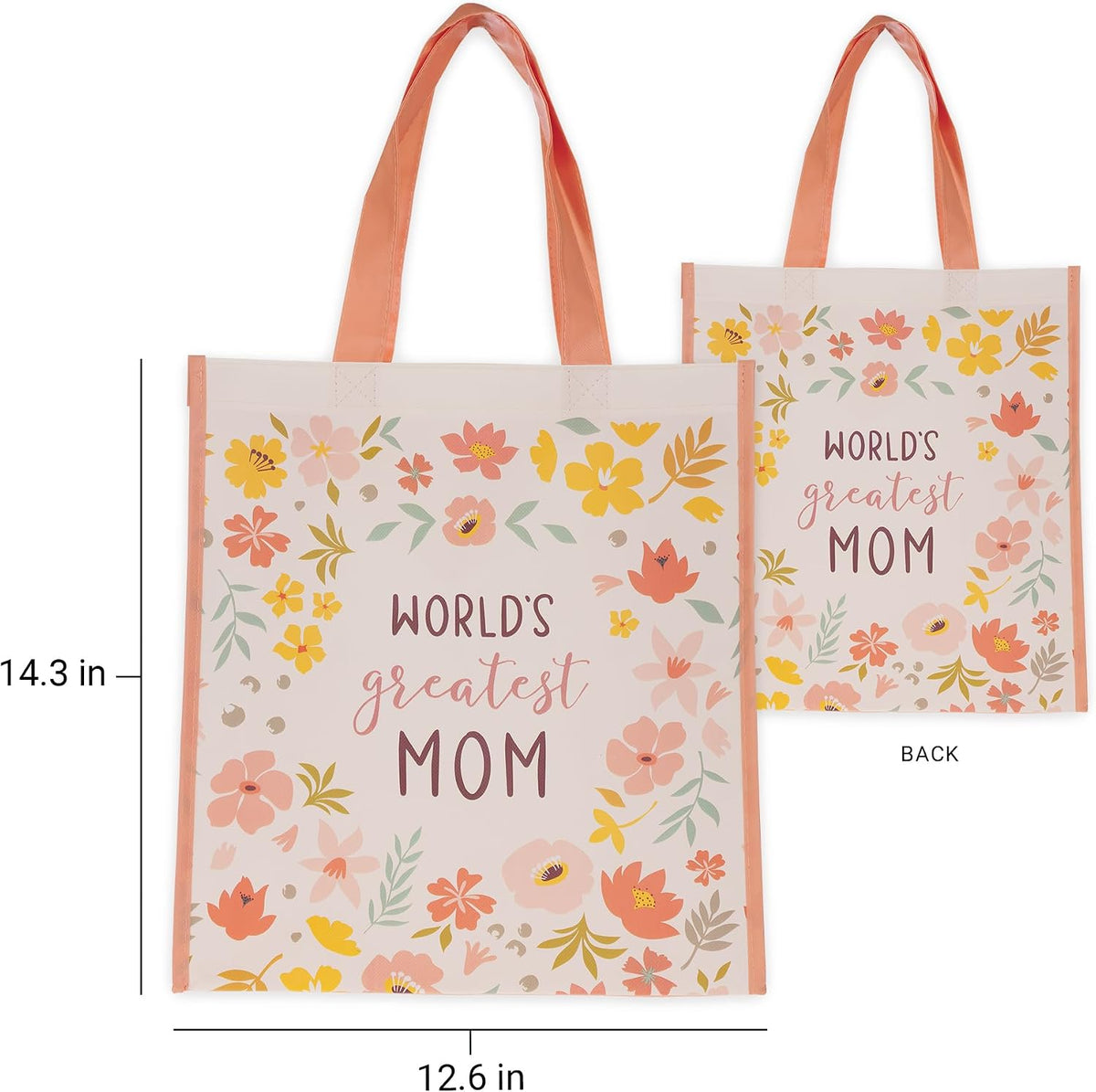 Shopping Tote Bag: World's Greatest Mom (14.3" x 12.6" x 7")