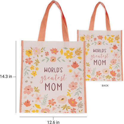 Shopping Tote Bag: World's Greatest Mom (14.3" x 12.6" x 7")