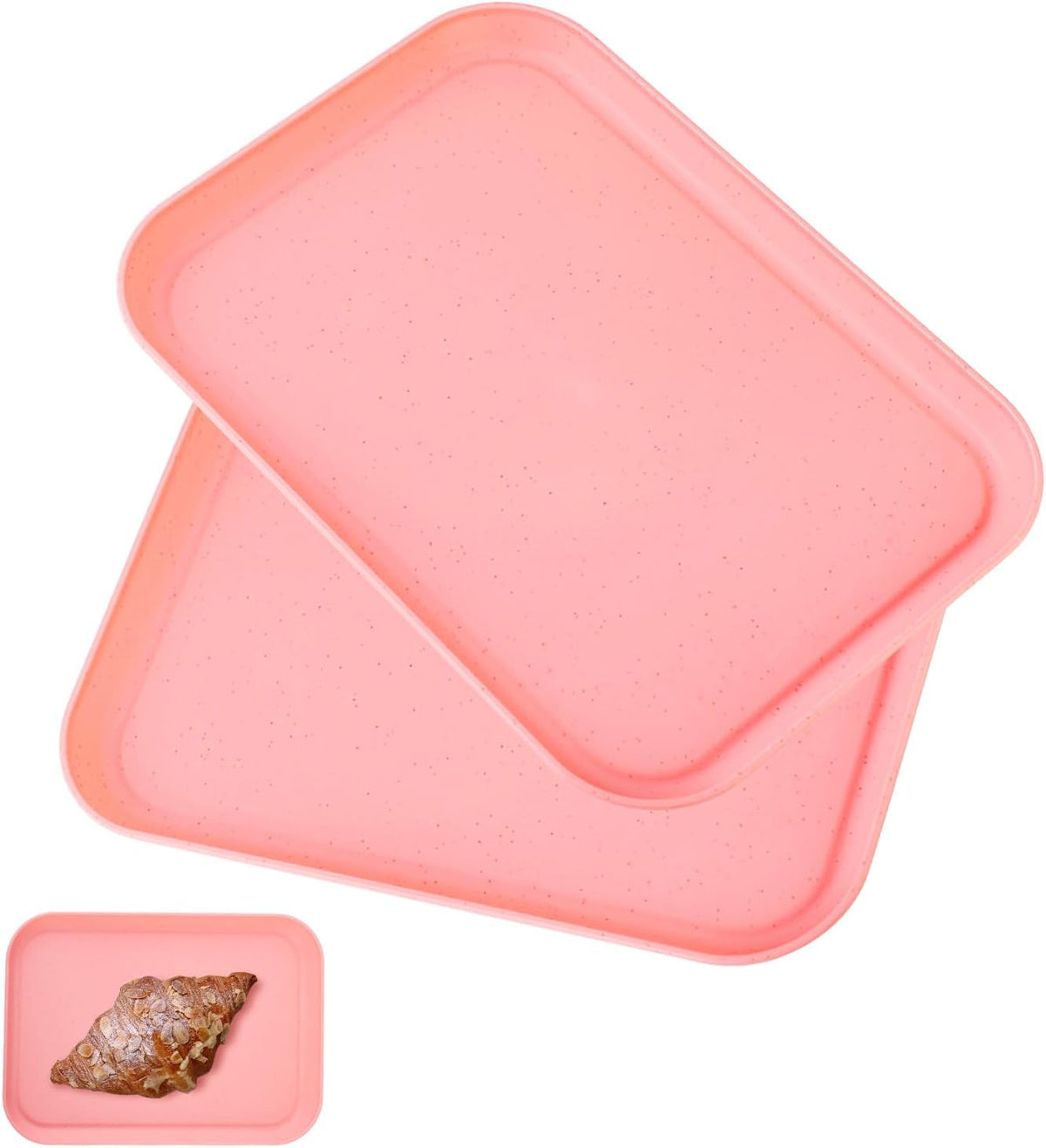 Pink Plastic Serving Platters and Trays,Serving Dishes for Entertaining,Rectangular Platters for Serving Food, Appetizer Serving Trays for Snacks,Charcuterie,Chips,Candy,Fruit,Sushi