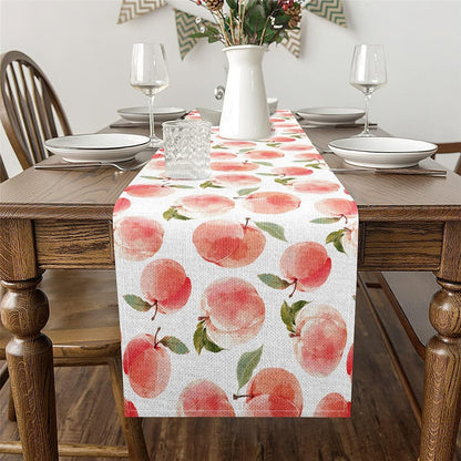 Peach Runner Leaf Decoration Table 60x13 Inch