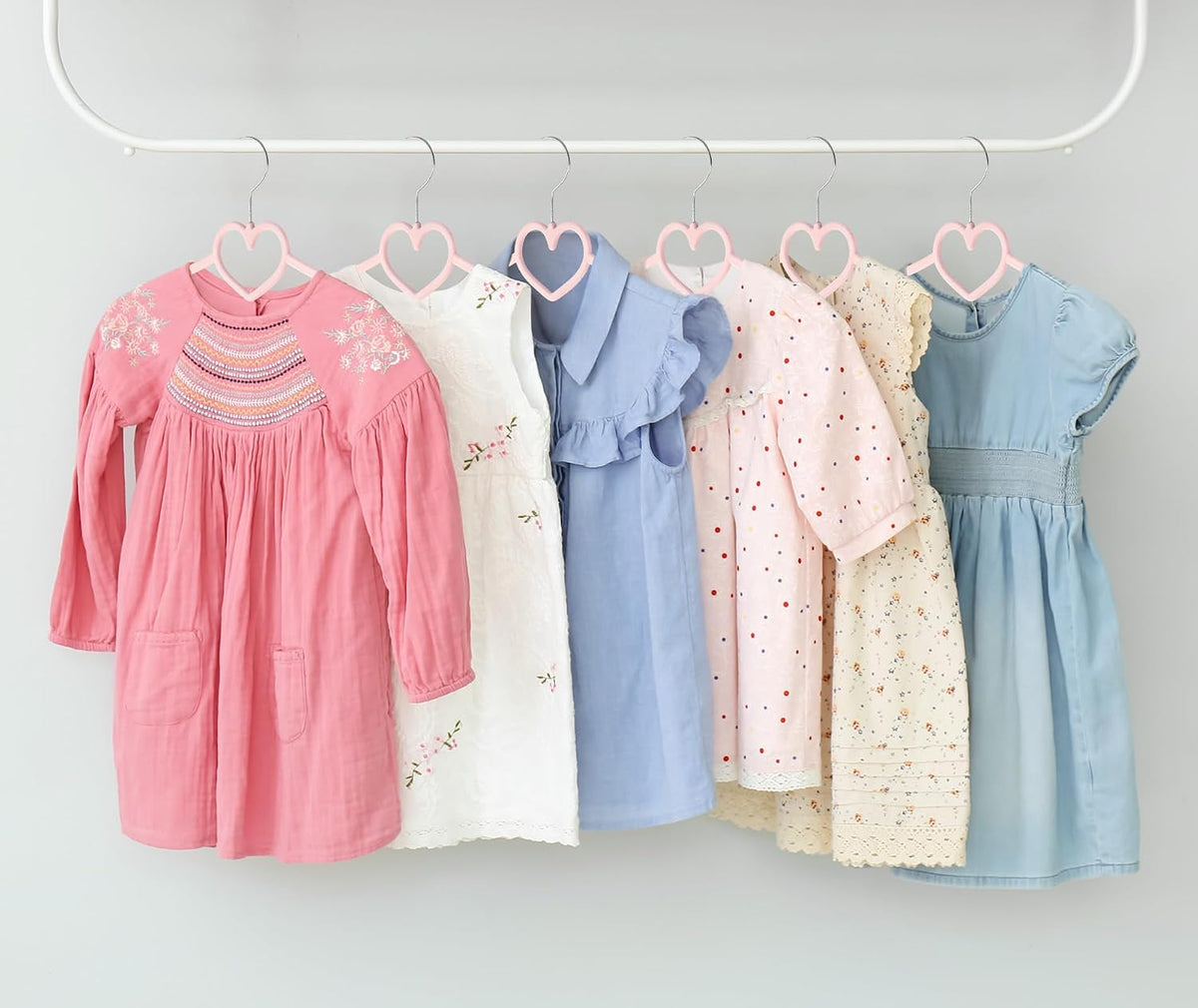 Baby Velvet Hangers, 50 Pack, Non-Slip Pink Kids Clothes Hangers, 12.8 Inch