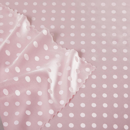 Blush Pink Satin Napkins Set Of 12，Blush Pink Polka Dots Satin Napkins Square 17 x 17 Inches for Wedding Dinner Birthday Easte Party Supplies