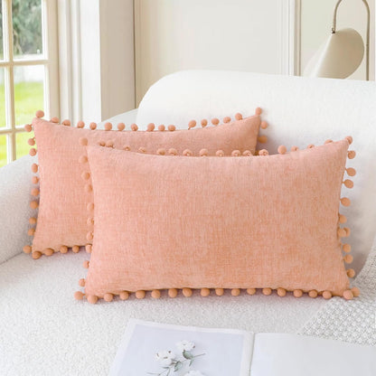 Decorative Couch Throw Pillow Covers 20 X 12 Inches Dusty Pink