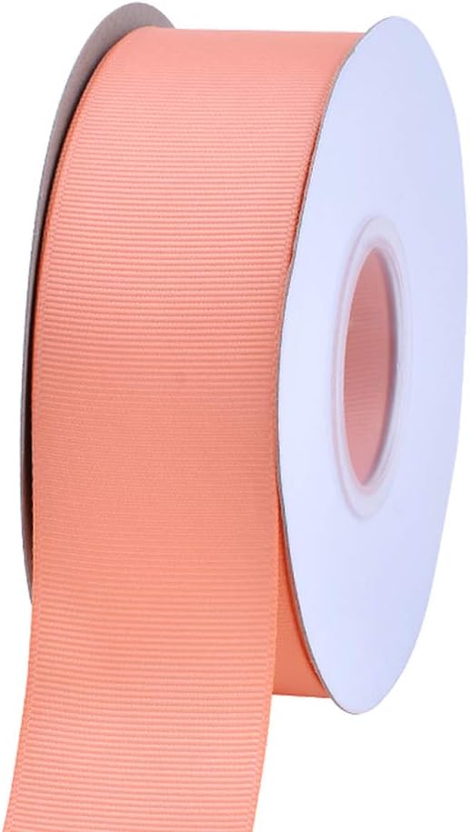 Peach Grosgrain Ribbon, 1-1/2 Inch Continuous 25 Yards