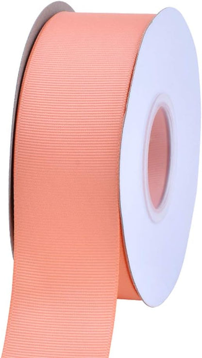 Peach Grosgrain Ribbon, 1-1/2 Inch Continuous 25 Yards
