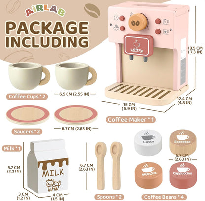 Toy for Kids Wooden Kitchen Accessories Pretend Play, Pink