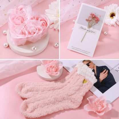 Mothers Day Birthday Gifts for Women Self Care Get Well Soon Gift Baskets, Pink Relaxing Spa Gift Set Care Package with Blanket, Unique Mother's Day Gifts for Mom Wife Grandma Daughter Sister