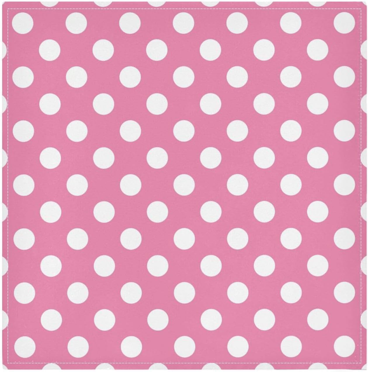 Pink Polka Dots Cloth Napkins Set of 4, 20x20 Inch Reusable Polyester Dinner Napkins, Soft Washable Table Napkins for Wedding Party Holiday Kitchen Decor
