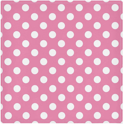 Pink Polka Dots Cloth Napkins Set of 4, 20x20 Inch Reusable Polyester Dinner Napkins, Soft Washable Table Napkins for Wedding Party Holiday Kitchen Decor