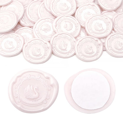 Swan Wax Seal Stickers,30Pcs Pink Self Adhesive Envelope Seal Stickers,Great for Wedding Invitations,Greeting Cards,Gift Wrappings,Valentine's Day
