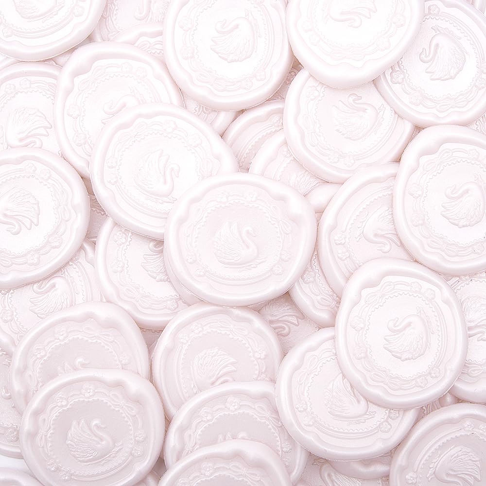 Swan Wax Seal Stickers,30Pcs Pink Self Adhesive Envelope Seal Stickers,Great for Wedding Invitations,Greeting Cards,Gift Wrappings,Valentine's Day