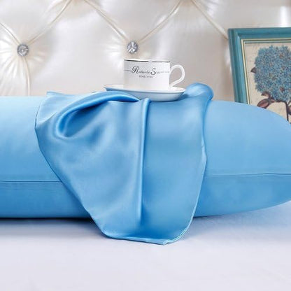 100% Pure Silk Satin Sheet Set 7pcs, Silk Fitted Sheet 15'' Deep Pocket,Silk Flat Sheet,Silk Duvet Cover & Pillowcases Set !!! King, Peach