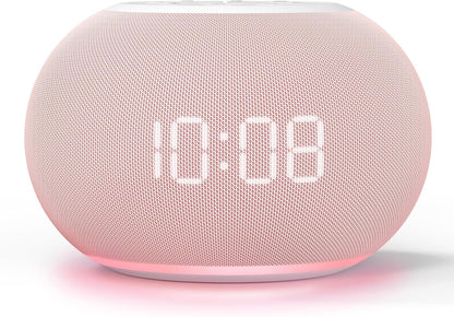 Auto Dimmable Sound Machine Alarm Clock with Night Light for Girls